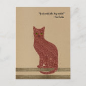 Elegant ontworpen kat. Alleen voor echte kattenlie Briefkaart (Voorkant)