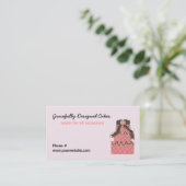 Elegant ontworpen trouwtaart visitekaartje (Staand voorkant)
