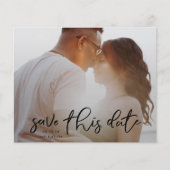 Elegant Onyx-fotokalligrafie, sparen datumbudget Flyer (Voorkant)