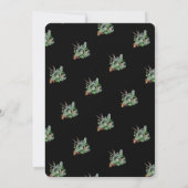 Elegant Onyx | Joy Peace Love | Zwart bewerkbaar Feestdagenkaart (Achterkant)