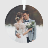 Elegant onze eerste kerst als meneer en mevrouw 2- ornament (achterkant)