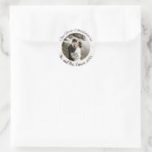 Elegant Onze Eerste Kerst bruiloft foto Sticker (Tas)