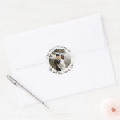 Elegant Onze Eerste Kerst bruiloft foto Sticker (Envelop)