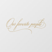 Elegant onze favoriete mensen Trouwspiegel Decal (Vel)