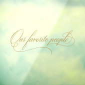 Elegant onze favoriete mensen Trouwspiegel Decal (Vel 3)