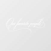 Elegant onze favoriete mensen Trouwspiegel Decal (Vel)
