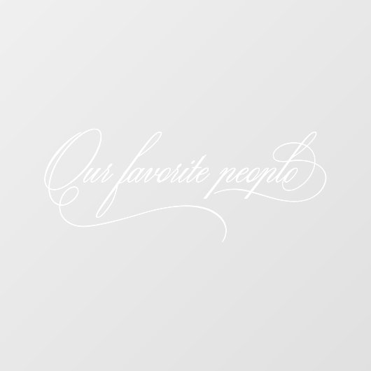 Elegant onze favoriete mensen Trouwspiegel Decal (Vel)