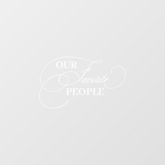 Elegant onze favoriete mensen Trouwspiegel Decal (Vel)