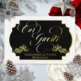 Elegant Onze Gasten - Zwart Gastenboek