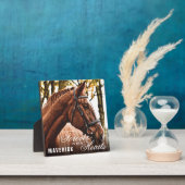 Elegant Onze Hart Voor Altijd Paard Gedenkteken Fotoplaat (Insitu)