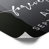 Elegant Onze Harten In Ontroostbaar Schrift Foto R Poster (Hoek)