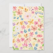 Elegant onze kleine wilde bloem meisje eerste verj kaart (Achterkant)