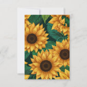 Elegant "Onze kleine zonnebloem" Modern Baby showe Bedankkaart (Achterkant)