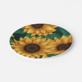 Elegant "Onze kleine zonnebloem" Modern Baby showe Papieren Bordje (Gekanteld)