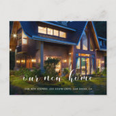 Elegant Onze Nieuwe Thuisfotoaankondiging Briefkaart (Voorkant)