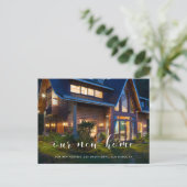 Elegant Onze Nieuwe Thuisfotoaankondiging Briefkaart (Staand voorkant)