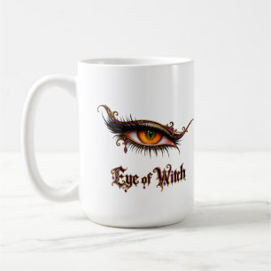 Elegant Oog van Heks Halloween Versierde Gotische Koffiemok