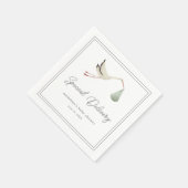 Elegant ooievaars Baby shower Servet (Hoek)