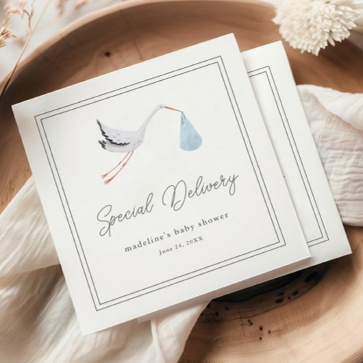 Elegant ooievaars Baby shower Servet