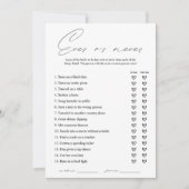 Elegant Ooit of Nooit Vrijgezellenfeest Game Kaart (Voorkant)