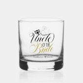 Elegant Oom van de bruid voeg naam bruiloft toe Whisky Glas (Voorkant)