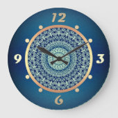Elegant, oosterpatroon, modern grote klok (Voorkant)