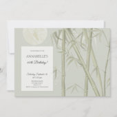 Elegant oosters bamboe 60e verjaardagsfeestje kaart (Voorkant)