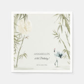 Elegant Oosters Bamboe Kraan Verjaardagsfeest Servet (Voorkant)