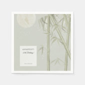 Elegant Oosters Bamboe Verjaardagsfeest Servet (Voorkant)