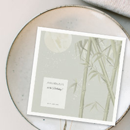 Elegant Oosters Bamboe Verjaardagsfeest Servet