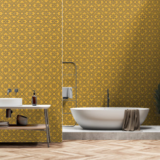 Elegant Oosters Bloemmotief Thaise Stijl Aziatisch Behang