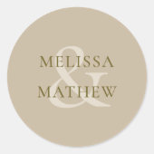 Elegant oosters minimalistisch ronde sticker (Voorkant)