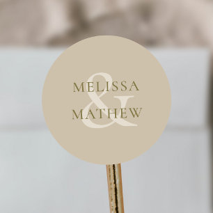 Elegant oosters minimalistisch ronde sticker