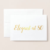 Elegant op 80-jarige verjaardag personaliseren folie kaarten (Voorkant met envelop)