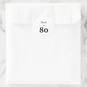 Elegant op 80-jarige zwarte tekst minimale sticker (Tas)