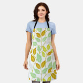 Elegant op Natuur geïnspireerd bladontwerp Schort (Gedragen)