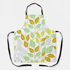 Elegant op Natuur geïnspireerd bladontwerp Schort