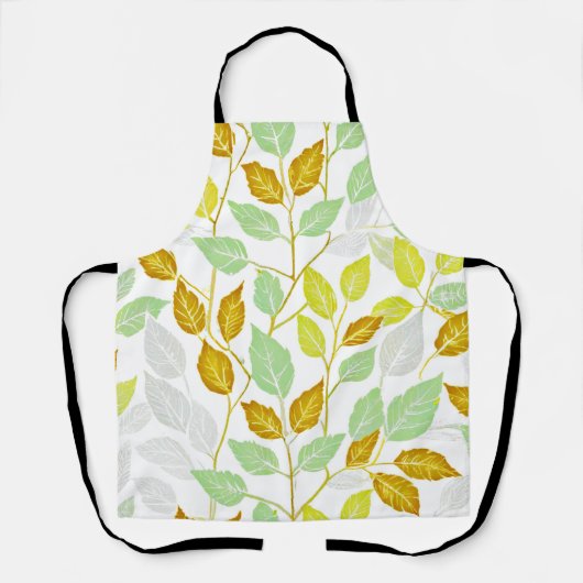 Elegant op Natuur geïnspireerd bladontwerp Schort (Voorkant)