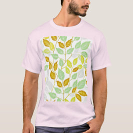 Elegant op Natuur geïnspireerd bladontwerp T-shirt