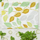 Elegant op Natuur geïnspireerd bladontwerp Theedoek (Gevouwen)