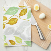 Elegant op Natuur geïnspireerd bladontwerp Theedoek (Quarter Fold)