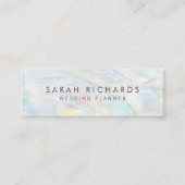 Elegant opaal textuur patroon uniek mini visitekaartje (Voorkant)