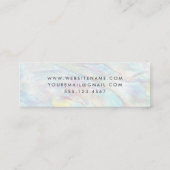 Elegant opaal textuur patroon uniek mini visitekaartje (Achterkant)