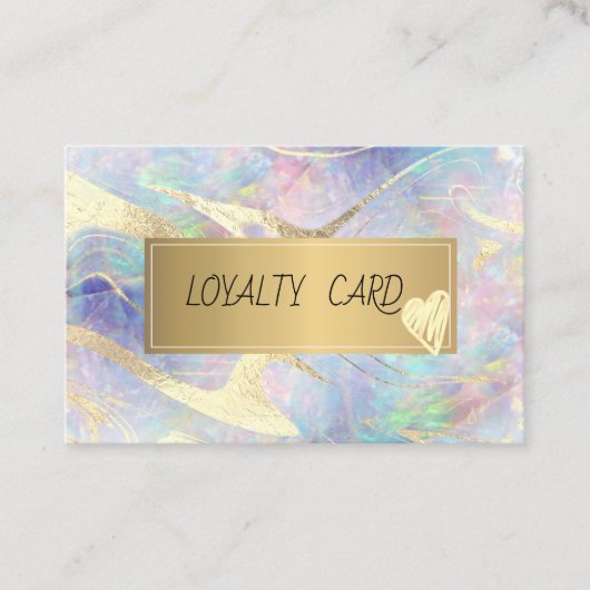 Elegant Opal Gold Lijst Klantenkaartje (Voorkant)