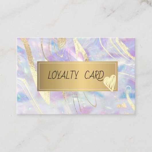  Elegant Opal Gold Lijst Klantenkaartje (Voorkant)