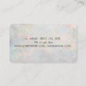 Elegant opal holografisch, Gold Stripe, Gold Lotus Visitekaartje (Achterkant)