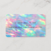 Elegant Opal Holographic, Gold Stripe, Lotus Visitekaartje (Achterkant)