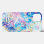 Elegant Opal Holographic Monogram Case-Mate iPhone Case (Achterkant (horizontaal))