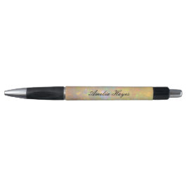 Elegant Opal Stone Texture Modern Script Custom Pen