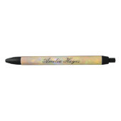 Elegant Opal Stone Texture Modern Script Custom Zwarte Inkt Pen (Voorkant)